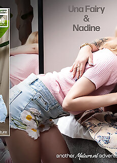 Una Fairy Get To Lick Her Stepmom Nadine's Wet Pussy After She Spied On Her Getting Undressed